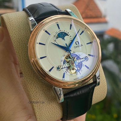 Đồng hồ nam Omega máy cơ dây da giá rẻ
