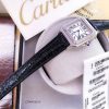 đồng hồ cartier nữ đẹp dây da mặt vuông giá rẻ tại tphcm