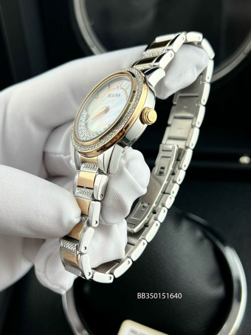 BB350151640-bulova-96L246-(4) Đồng hồ Bulova 96L246 nữ chính hãng viền và dây demi đính đá