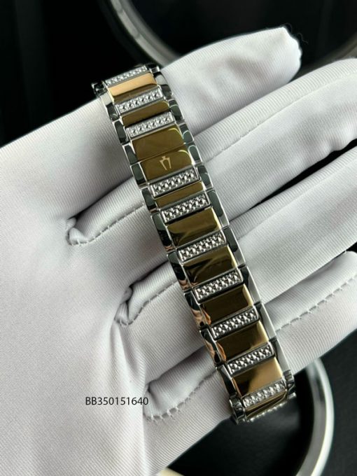 BB350151640-bulova-96L246-(5) Đồng hồ Bulova 96L246 nữ chính hãng viền và dây demi đính đá
