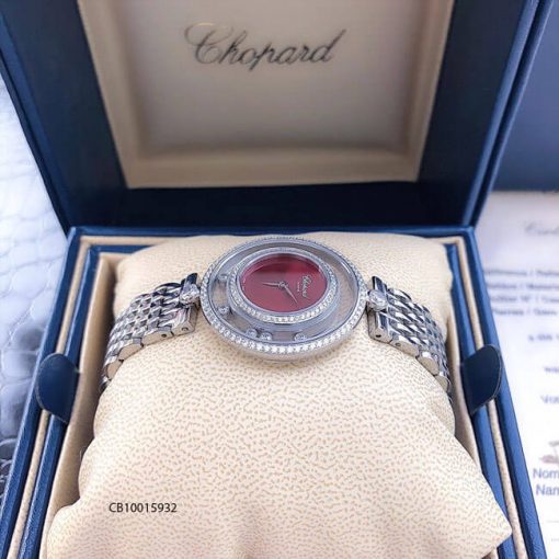 độ dày Đồng hồ nữ Chopard dòng Happy Diamond Real sapphire đỏ replica 1:1 độ dày Đồng hồ nữ Chopard dòng Happy Diamond Real sapphire đỏ replica 1:1