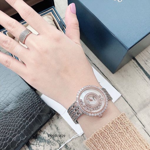 Đồng hồ đeo tay nữ Chopard dòng Happy Diamond demi replica 1:1