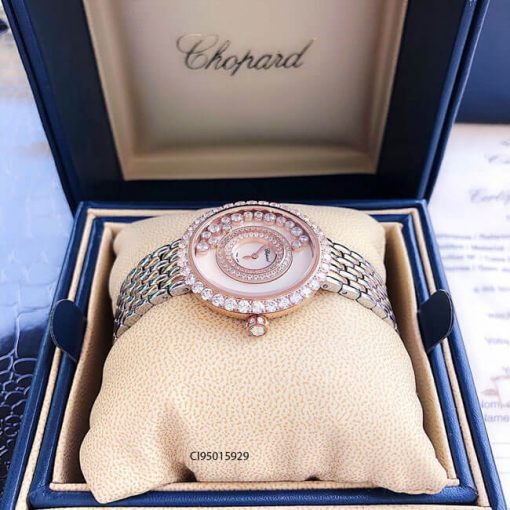 Đồng hồ đeo tay nữ Chopard dòng Happy Diamond demi replica 1:1