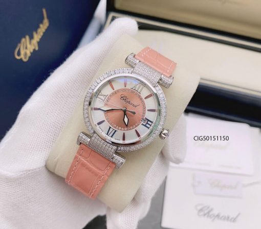 CIG50151150-Chopard-da-hong-1 Đồng hồ nữ Chopard Imperiale dây da cao cấp