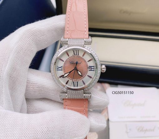 CIG50151150-Chopard-da-hong-10 Đồng hồ nữ Chopard Imperiale dây da cao cấp