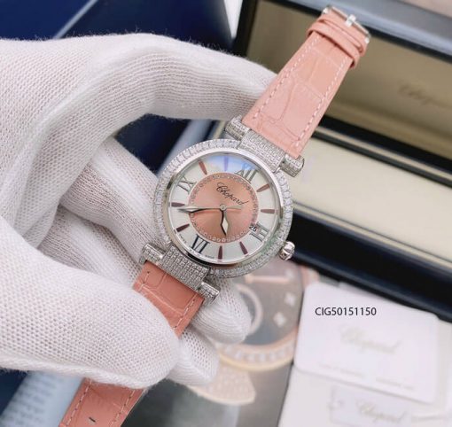 CIG50151150-Chopard-da-hong-8 Đồng hồ nữ Chopard Imperiale dây da cao cấp