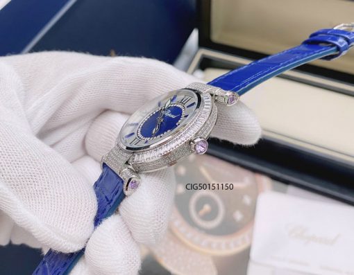 CIG50151150-Chopard-da-xanh-6 Đồng hồ nữ Chopard Imperiale dây da màu xanh