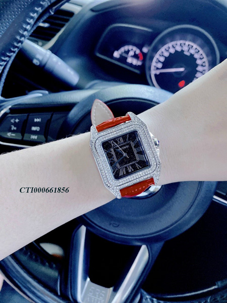 CTI000661856-CARTIER-nữ-dây-da-viền-đá-(18) Đồng Hồ Cartier nữ dây da đỏ vân viền đá cao cấp