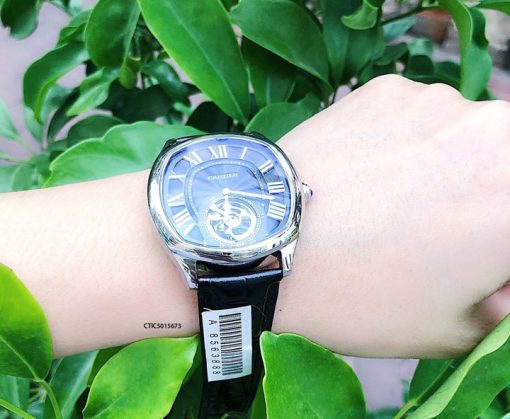 Đồng Hồ Cartier Automatic Nam dây da đen cao cấp Đồng Hồ Cartier Automatic Nam dây da đen cao cấp