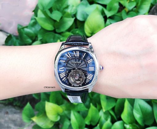 Đồng Hồ Cartier Automatic Nam dây da đen cao cấp Đồng Hồ Cartier Automatic Nam dây da đen cao cấp