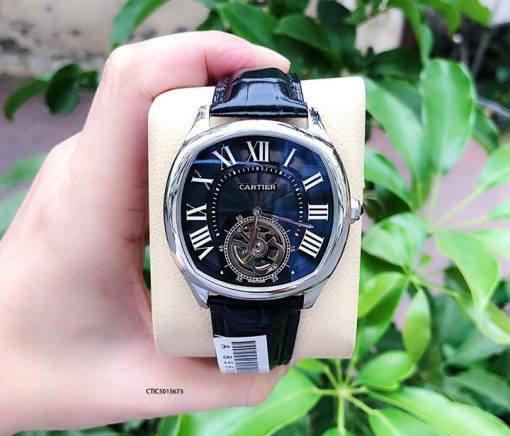 Đồng Hồ Cartier Automatic Nam dây da đen cao cấp Đồng Hồ Cartier Automatic Nam dây da đen cao cấp