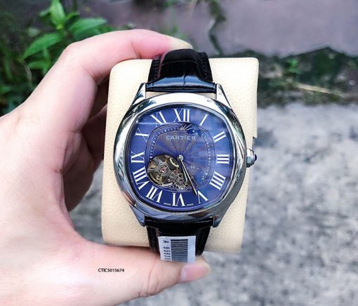 Đồng Hồ Cartier Automatic Nam dây da đen cao cấp Đồng Hồ Cartier Automatic Nam dây da đen cao cấp