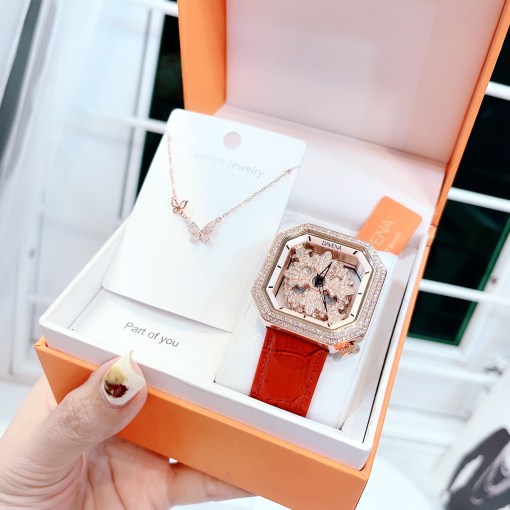 Đồng hồ Davena mặt đá xoay Đồng hồ Davena mặt đá xoay