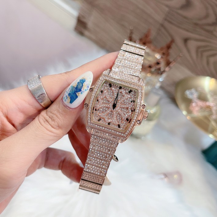 Đồng hồ Davena nữ mặt đá xoay