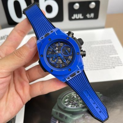 Đồng hồ Hublot Big Bang Unico Blue Magic Replica 11