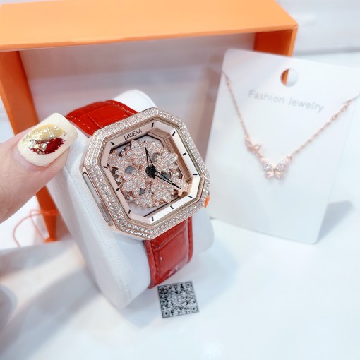 Đồng hồ nữ mặt đá xoay Davena Đồng hồ nữ mặt đá xoay Davena