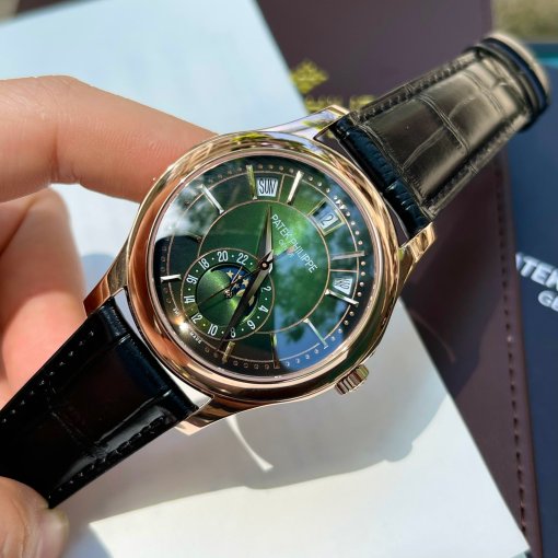 Đồng hồ Patek Philippe Complications 5205R Moonphase Green Dial Rep 1 1 Đồng hồ Patek Philippe Complications 5205R Moonphase Green Dial Rep 1 1