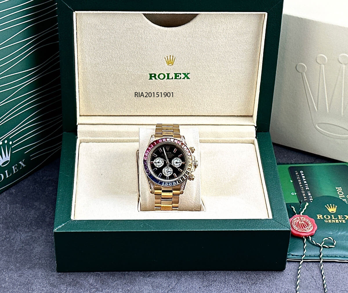 Đồng hồ Rolex Cosmograph Daytona 116598RBOW Vàng mặt đen