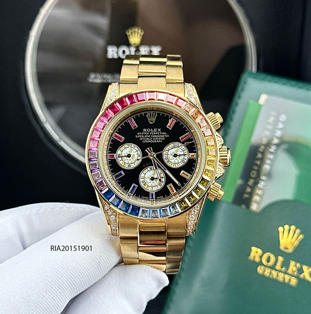 Đồng hồ Rolex Cosmograph Daytona 116598RBOW Vàng mặt đen