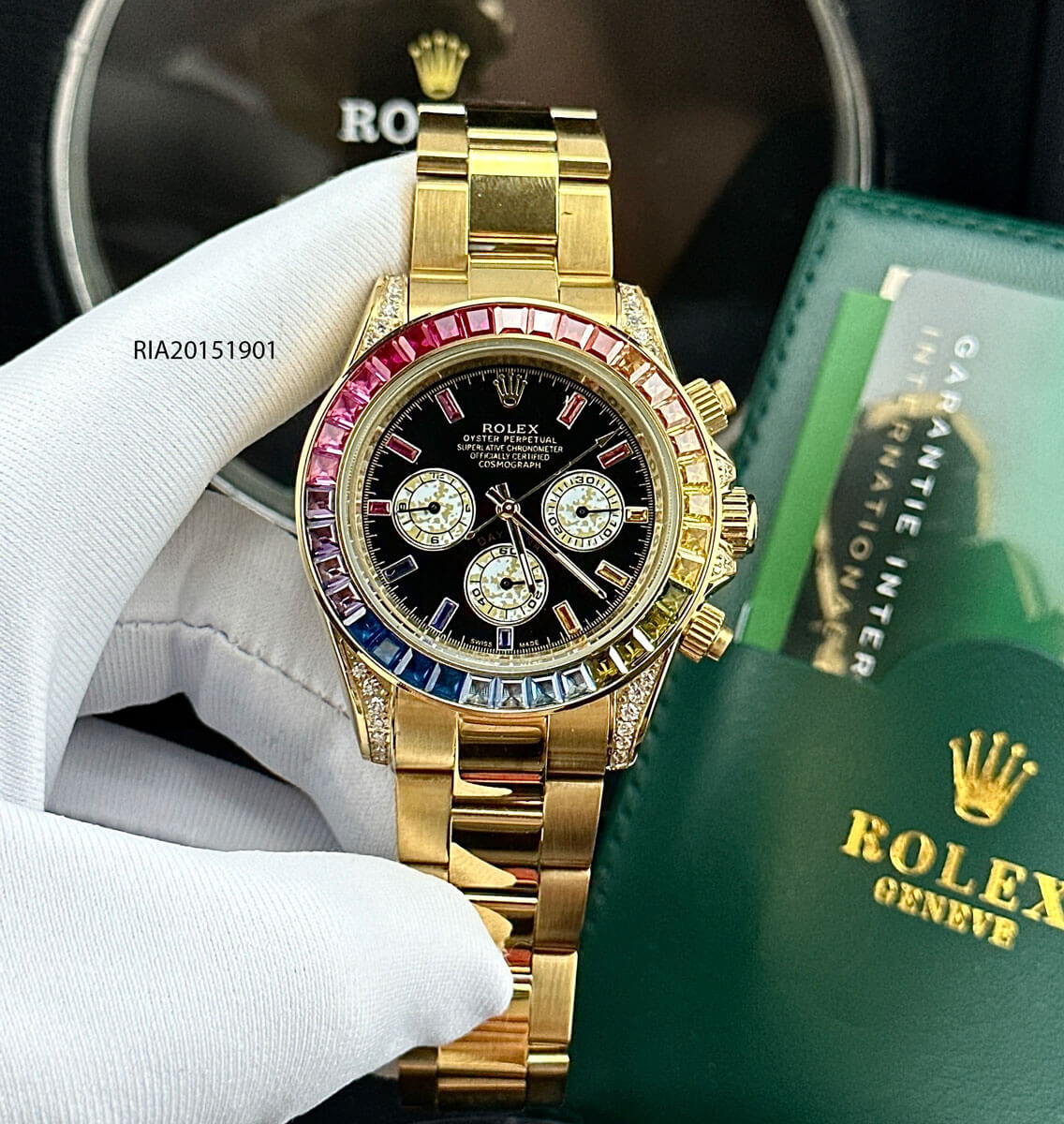 Đồng hồ Rolex Cosmograph Daytona 116598RBOW Vàng mặt đen