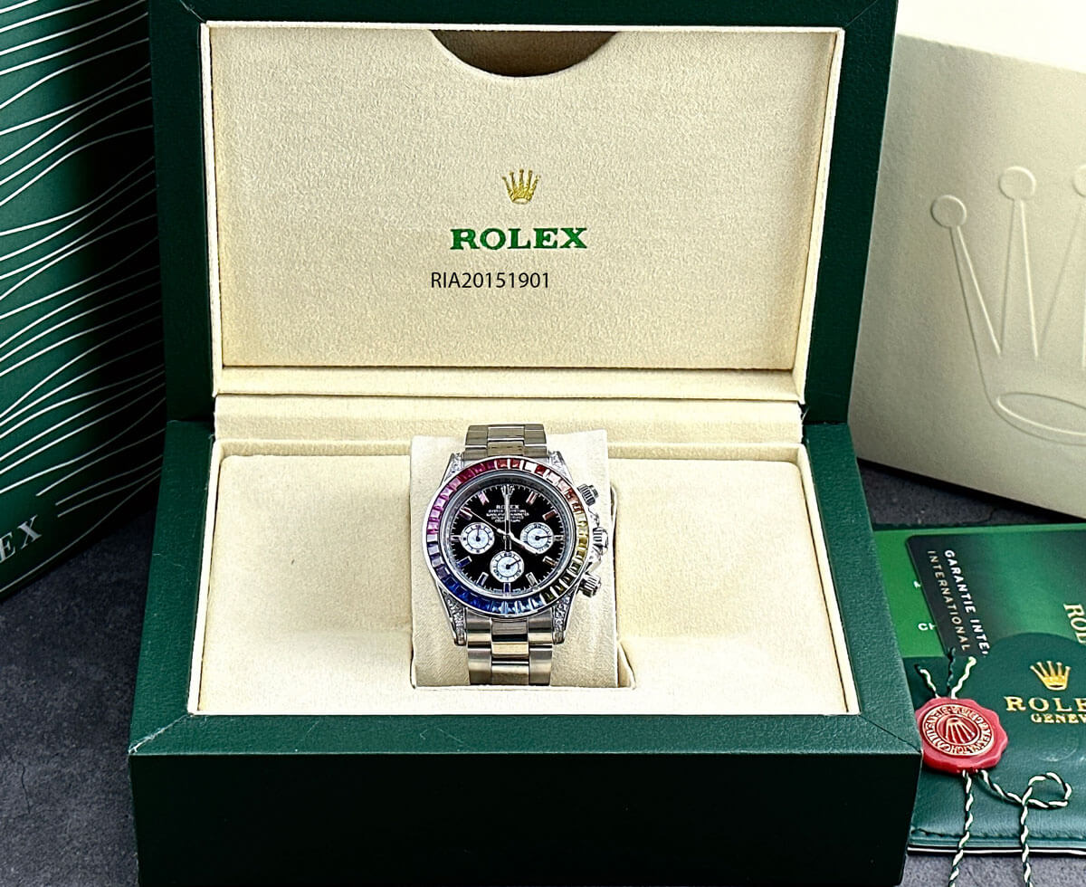 Đồng Hồ Rolex Cosmograph Daytona 116599 Cọc Số Kim Cương Mặt Số Đen