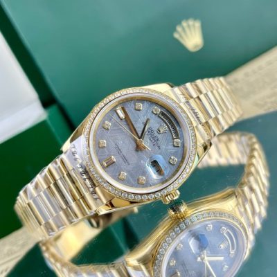 Đồng Hồ Rolex Mặt Thiên Thạch Day-Date Mạ Vàng 18K Fake 11