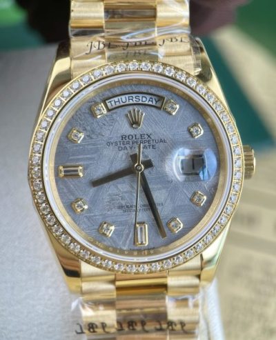 Đồng Hồ Rolex Mặt Thiên Thạch Day-Date