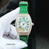 Đồng hồ nữ Franck Muller V32 ABF máy Thụy Sĩ viền đá dây xanh lá