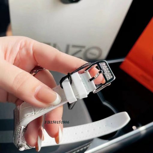 FB150151806-franck-muller-dây-trắng-mặt-hoa-(1) Đồng hồ nữ Franck Muller V32 ABF máy Thụy Sĩ mặt hoa dây da trắng