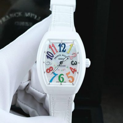 Đồng hồ nữ Franck Muller V32 ABF Color Dreams Ceramic White máy Thụy Sĩ siêu cấp