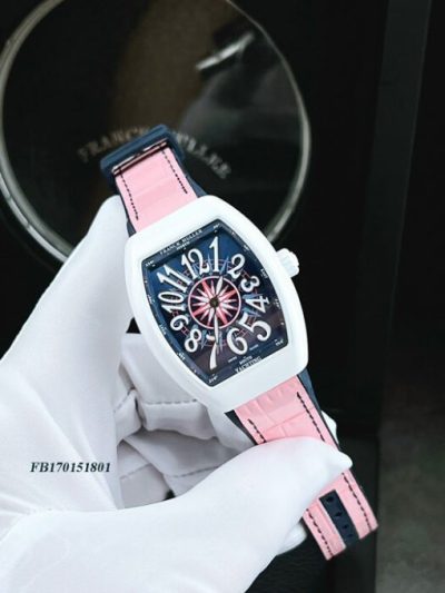 Đồng hồ nữ Franck Muller V32 ABF dây hồng