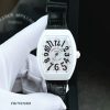 Đồng hồ nữ Franck Muller V32 ABF dây da bọc silicon màu đen