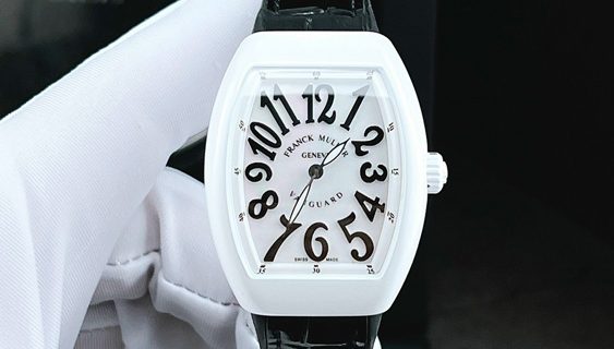 Đồng hồ nữ Franck Muller V32 ABF dây da bọc silicon màu đen