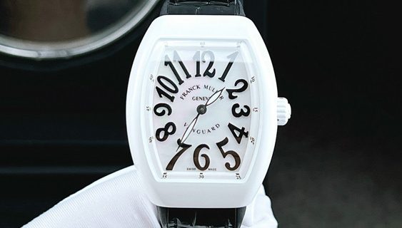 Đồng hồ nữ Franck Muller V32 ABF dây da bọc silicon màu đen