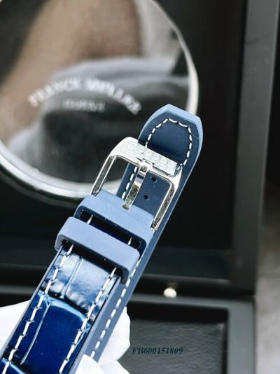 Đồng hồ nữ Franck Muller V32 ABF máy Thụy Sĩ dây da xanh siêu cấp