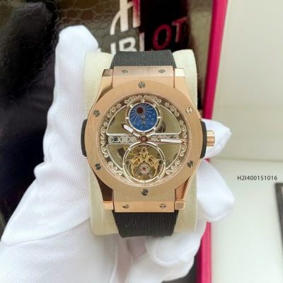 Đồng hồ Hublot Nam lộ máy cơ thụy sĩ dây cao su cao cấp