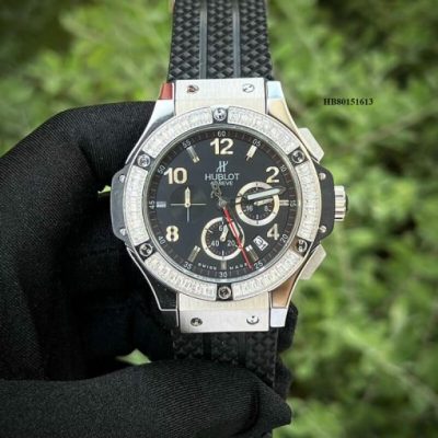 Đồng Hồ Nam Hublot đính đá máy pin chạy 6 kim cao cấp