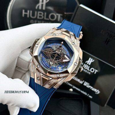 đồng hồ hublot nam cơ Big Bang Bleu II xanh cao cấp