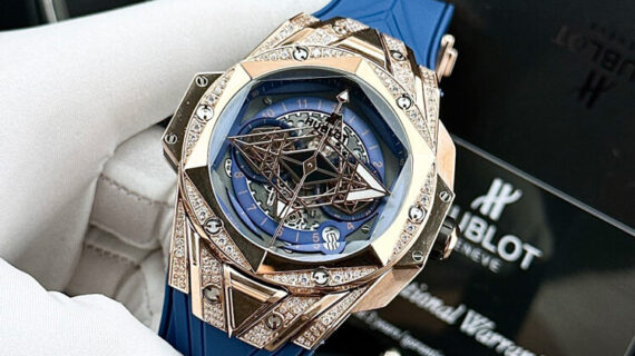 đồng hồ hublot nam cơ Big Bang Bleu II xanh cao cấp