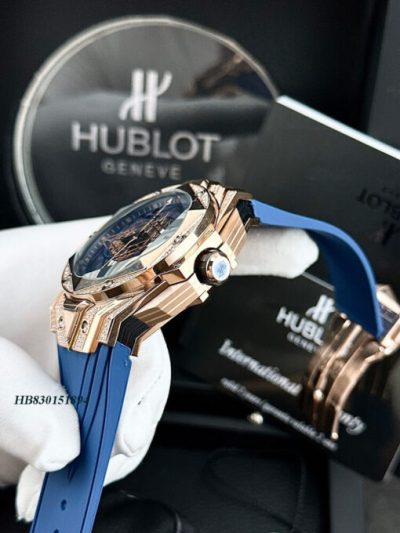 đồng hồ hublot nam cơ Big Bang Bleu II xanh cao cấp