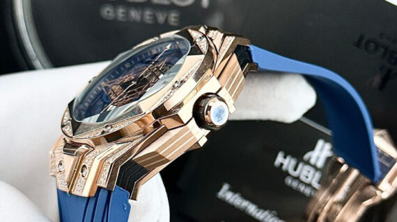 đồng hồ hublot nam cơ Big Bang Bleu II xanh cao cấp