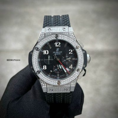 Đồng Hồ Nam Hublot đính full đính đá máy pin chạy 6 kim cao cấp