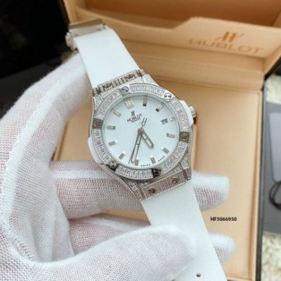 đồng hồ hublot nữ màu trắng chính hãng, đồng hồ hublot geneve nữ giá rẻ