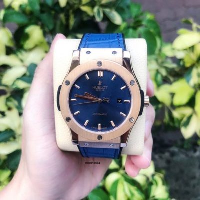 Đồng hồ Hublot Genever Nam máy cơ tự động Cao Cấp Xanh Blue