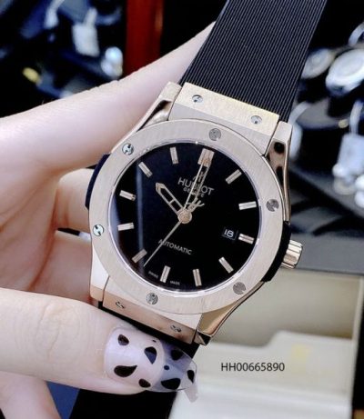 Đồng hồ hublot cơ nam dây cao su thiên nhiên cao cấp