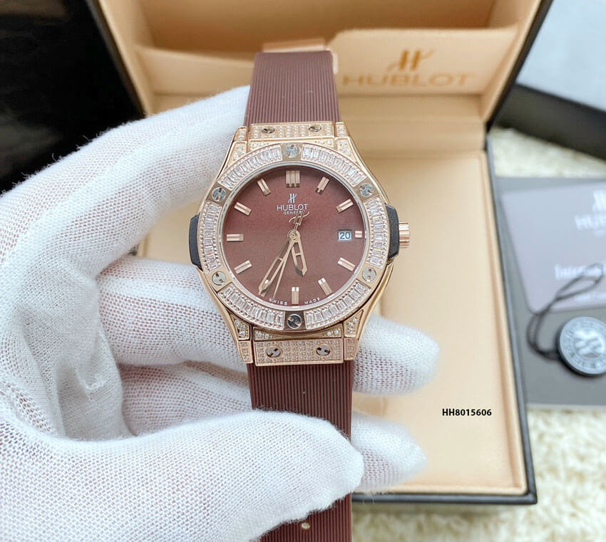 đồng hồ hublot nữ màu nâu geneve nữ giá rẻ