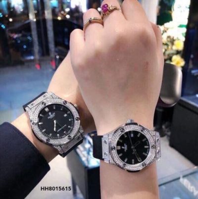 Đồng hồ Cặp Hublot Genever Chronograph 582888 Siêu Cấp đính đá full viền