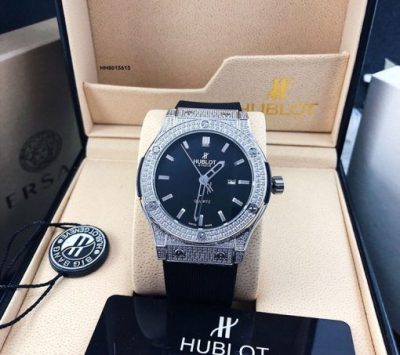 Đồng hồ Cặp Hublot Genever Chronograph 582888 Siêu Cấp đính đá full viền