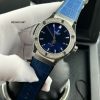 Đồng hồ Hublot Cặp Máy cơ đính đá dây cao su bọc da xanh cao cấp