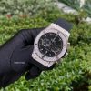 Đồng hồ Hublot Cặp nam nữ 5 kim viền bạc đính đá dây cao su cao cấp